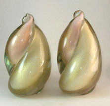 Alfredo Barbini Murano Glass Bookends