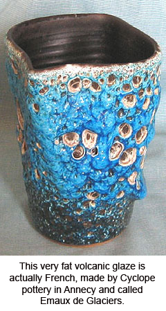 Cyclope French fat lava glaze vase