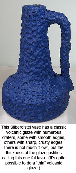 Silberdistel volcanic glaze vase