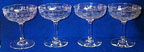 Monongah Glass etched champagnes or
sherbets